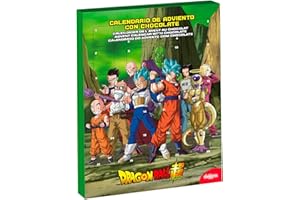 dekora - Calendario de Adviento Dragon Ball – 24 chocolatinas de chocolate con leche – 50g – Licencia oficial – Navidad para niños