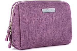 NARWEY Small Makeup Bag for Purse Travel Makeup Pouch Mini Cosmetic Bag for Women (Small, Purple)