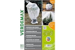 Verdemax 5815, Involucro in Tessuto Non Tessuto da 17 g/m², 1 x 1,6 m, Colore Bianco (3 Pezzi)