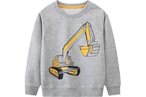 Gumyoss Sweatshirt Garcon Pull Enfant Garcon Dinosaure Manches Longues Coton Sweats pour Enfants 2-7 Ans
