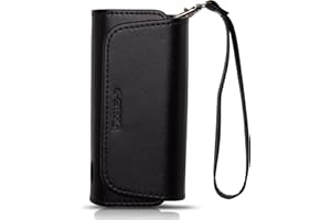 e-smoQ [20+ Farben] Tasche kompatibel mit IQOS ILUMA, Hochwertiges Etui für Starterset (schwarz)