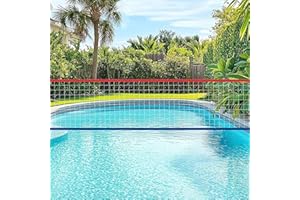 KAXENIG Filet De Volley-Ball De Piscine, 15 × 3 Pieds Filet De Volley Ball d'eau, Adjustable Filet Badminton, pour Piscines, Arrière-Cour Et Jeux De Plein Air Plage Jardin