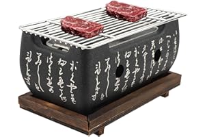 JULYKAI Barbecue giapponese, forno a carbone rettangolare tipico della cucina giapponese, per metodo di cottura Yakiniku, Robata, Yakitori, Takoyaki