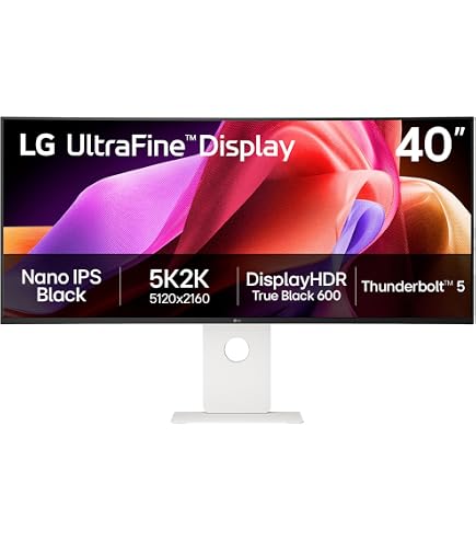 LG 40WP95C-W 40” UltraWide Curved WUHD (5120 x 2160) 5K2K Nano IPS