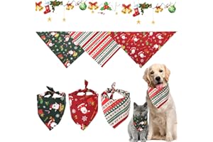 FMKLDENA 3 Pezzi Bandana per Cani di Natale, Bandana per Cane Triangolare, Natalizia Bandana per Cani, Lavabile Natale Cane Bandana, pour Accessoires de Costume d’Animal de Compagnie
