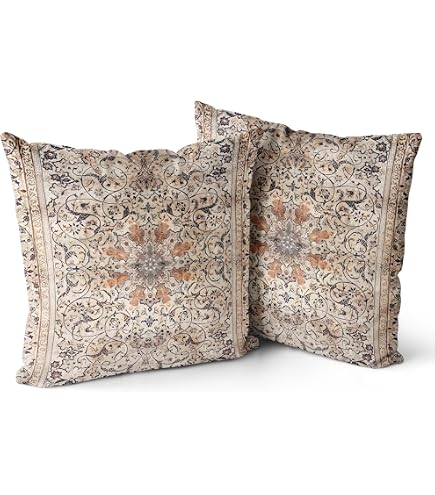 DK Homewares Elefant Brokat Kissenbezüge 40x40 Cm, 2er-Set, Dunkelbraun-gold – Nur Bezug