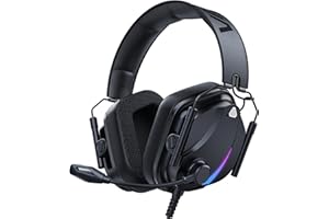 Vakedy HW12 Gaming Headset für PS5,Mac,Switch,PC,PS4,Xbox Series X|S, Xbox One, Kabelgebundenes GamingHeadset (Schwarz)