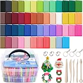 Artecho 50 Colors Polymer Clay Set with 5 Tools | Kiln dried, soft and non-toxic. Complete DIY Model Kit, Creative Gift for B