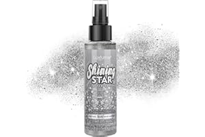 RoseFlower Glitzer Spray, Glitzer Spray für Haare und Körper, Glitzerspray Kleidung, Body Glitter Body Spray, Körperglitzer Powder Spray Make-up Glitzer Körperspray für Rave Party