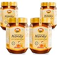 ANP BEE Raw Unpasteurized NMR Tested Natural Honey 1Kg Pack I Complies with 22 Rigorous FSSAI Quality Checks I 100% Pure, No Sugar Adulteration I Natural Immunity Booster for Adults & Kids I Pack of 4