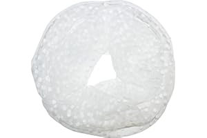 thb Richter Damen Loopschal Schlauchschal Rundschal Punkte Muster mit Spitzen unifarben einfarbig Frühling Sommer Schal Uni Farben Spitze Punkt