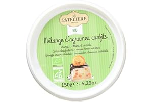 LA PATELIERE Mélange d'Agrumes Confits Oranges Citron Cédrat 150 g