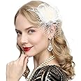 Fascinators 20s Gatsby Flapper Acessories Art Deco Party Accessory Peacock Feather Alligator Clip