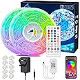 ALED LIGHT Bluetooth LED Strip Lights 20M, Music Sync Color Changing 12V RGB 5050 Rope Light Strips Kit App Control with Remote for Home Decor, Ceiling, Bedrooms, Party TV Kitchen Kit(2x10m)