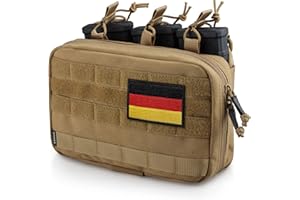 Wynex Pochette Tactique Porte Chargeur 5.56 Poche Molle Scratch Pochette Rangement pour Chargeur Militaire Sac à Outil Tactique Poche de Delestage AVCE Porte-Chargeur Triple pour HK416 M4 M16