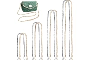 ‎ROLLWAY 8 Stück Taschenkette Metall Kette für Tasche Gold Silber Schulterriemen Kettenriemen Schultergurt für Taschen DIY Riemen Ersatz Trageriemen Kette für Damen Handtaschen Umhängetasche 120/80/60/40cm