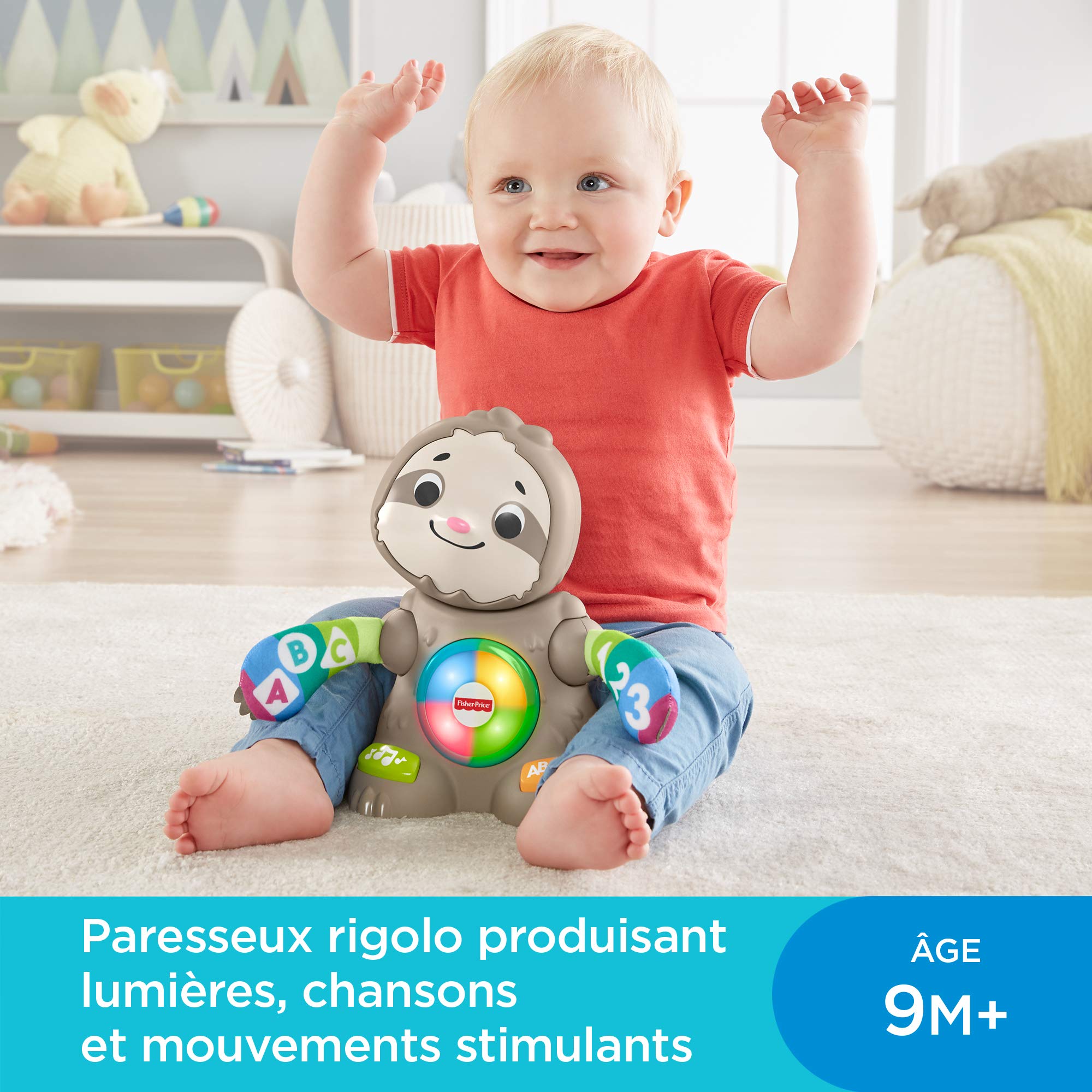 Fisher Price Linkimals Matthieu Le Paresseux Jouet Bebe Interactif D Apprentissage Sons Et Lumieres Version Francaise