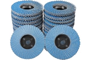 MOGRQAP 12 Piezas Discos Abrasivos, 76 x 10 mm Discos de Láminas para Madera Acero inoxidable Metal (grano 40 60 80 120)