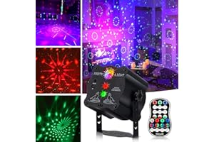 ROMYSE Cordless Mini Disco Lights Strobe Light, 2000mAh Rechargeable Sound Activated Party Lights with Remote Control & Timer, 90 Patterns Light Effect RGB LED Stage Light for Bar Party Wedding Christmas