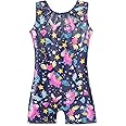 Leotards for Girls Gymnastics Unicorn Sparkly Pink Biketards Stars Rainbow Clouds