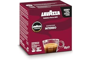 ‎LAVAZZA Lavazza, A Modo Mio Espresso Intenso, Kaffeekapseln, Ideal für Milchkaffee, Würzige Noten, Arabica & Robusta, Intensität 13/13, Mittel-Dunkle Röstung, 1 Packung mit 16 Espresso Kapseln