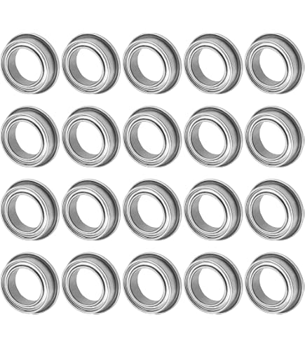 F695 Flanged Ball Bearing,5x13x4mm ABEC-5 High Precision Chrome Steel Metal Shielded Sealed,F695ZZ 3D Printer Bearing (Pick Of 10Pcs
