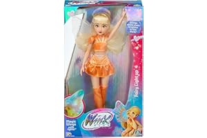 WINX CLUB Winx – Stella Fata Ali Luminose, Bambola 27 cm, Look da Fata del Sole, Snodata, Giocattolo per Bambina e Bambini dai 4 Anni in su