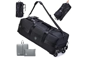 SUCIKORIO Torba Podróżna Na Kółkach Duża 85L 3 W 1 Torba Podręczna Z Organizerem Do Walizki 78x33x32cm Wodoodporny Plecak Podróżny Oxford 2 Rolls XL Plecak Walizka Z Uchwytami Do Podróży, Weekendów