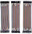 Elegoo 120pcs Multicolored Dupont Wire 40pin Male to Female, 40pin Male to Male, 40pin Female to Female Breadboard Jumper Wires Ribbon Cables Kit for arduino