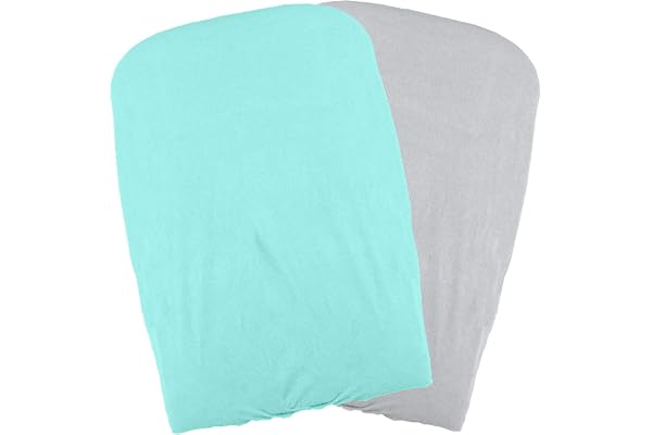 DOMIVA Set de 2 Housses de Matelas à Langer Aqua/Perle Vert 2 Unités