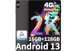 TECLAST T40HD Tablet 10.4 Pulgadas Tablet 2K, 16GB RAM+128GB ROM/2TB TF, 2000x1200, 4G LTE+5G WiFi, Android 13/Widevine L1/TÜV Rheinland/7200mAh/Unisoc Octa-Core/13MP/BT5.0/GPS/OTG/Face ID/3.5mm Jack