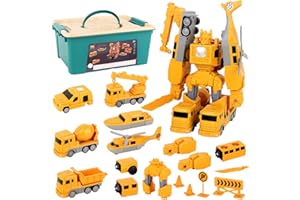 PLLYPE 26 sztuk magnetycznych robotów deformacyjnych, zabawki magnetyczne, zabawki do samochodu, z pudełkiem do przechowywania, puzzle kreatywne, zabawki dla 3+ chłopców i dziewczynek