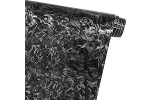 Arespark Forged Carbon Film, Self-Adhesive Vinyl Car Film, Car Protection Carbon Film (Black, 150 x 30 cm)