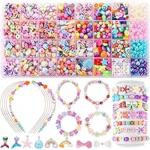 FuxFuis 2480 PCS Perle Pour Bracelet Collier Perle à Enfiler Kit De