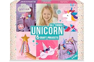 jackinthebox Unicorn Crafts for Kids Ages 5-8, 6-in-1 Unicorn Gifts for Girls, Unicorn Craft Kit, Unicorn Toys, Unicorn Arts and Crafts for Girls Aged 4 5 6 7 8 Years