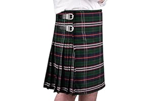 H HIGHLAND REDSTONE Highland Redstone Traditional Tartan Kilt for Men I Polyviscose 8 Yard Scottish Mens Kilt
