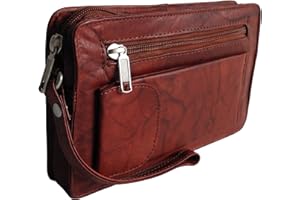 BAG STREET - PRÄSENTIERT VON ZMOKA Bag Street Leder - exquisite Herren Handgelenktasche, Herrentasche, Handtasche, Handgepäck-Tasche Einzelkammer (Farbauswahl) - präsentiert von ZMOKA®