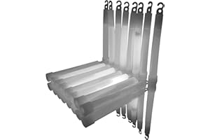 Glowtopia Premium 6 inch Glow Sticks + Lanyards (1.5cm Thick) - Glowsticks from (25 Pack, White)