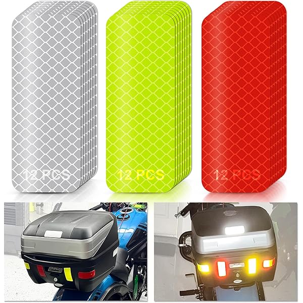 30 Autocollants Réfléchissants De Sécurité - 3x8cm, Pour Vélo, Moto, Casque