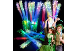 Shengruili 12 Stück Glasfaser Leuchtstab,Leuchtstab Leuchten im Dunkeln,LED Leuchtstäbe Konzert,Leuchtstäbe Bunte,Leuchtstab Leuchtet in Vielen Farben,für Weihnachten,Party,Konzert,Hochzeit
