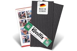 Langlauf Schuhbedarf Schuhsohlen Reparatur Set mit Kövulfix 120g + 2 Stück schwarze Gummiplatten + Anleitung -Schuhreparatur Set - Schuhsohlengummi, Schuhkleber