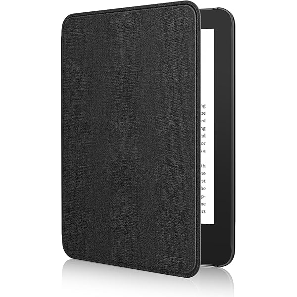 Étui Kindle 6″ (11e Génération 2022/2024) – Veille/Réveil Automatique – Dragonne Intégrée – Noir – Cuir PU