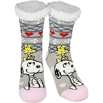 United Labels The Peanuts Snoopy Calze morbide per donne, blu, taglia unica 38-43, morbide calze con fodera in pile, calde, calze da casa