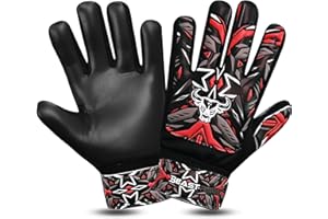 BEAST RAGE Gants de Gardien de But pour garçons,Enfants, Jeunes Gants de Gardien de But de Football, Forte adhérence,Soutien du Poignet