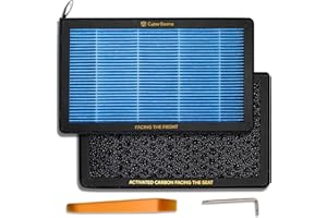 CYBERBEANS CYBEREBEANS Zamiennik klimatyzacji z węglem aktywnym do Tesla Model 3 Model Y HEPA akcesoria do filtra kabinowego 2016-2024/2025/2026 Juniper Highland ulepszona wersja (2 sztuki)