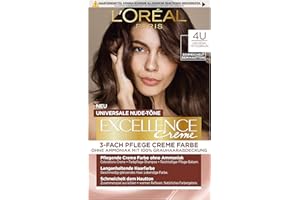 ‎L'OREAL PARIS L’Oréal Paris Excellence Creme Farba do Włosów, 4U Średni Brąz, 200 g