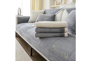 kogxscej Housse de canapé, 1, 2, 3, 4 places, antidérapante, pour canapé en forme de L, canapé d'angle, 2 places, housse de salon, fauteuil, chien, animaux domestiques, housse de canapé