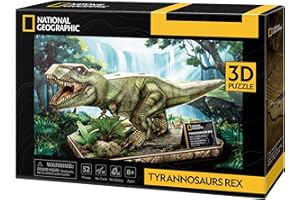 PARTY TOWN National Geographic - Puzzle 3d Tyrannosaurus Rex | Modellini Da Costruire Puzzle 3d | Puzzle Bambini E Adulti | Puzzle Dinosauri | Giochi Per Bambini | 52 Pezzi
