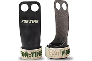 FOR TIME FITNESS FOR:TIME FITNESS Game Day Grips – Handgriffe für Crossfit- Gymnastik-Workouts – Ultra-klebriger Handschutz aus Kohlefaser mit Handgelenkstütze – Gymnastikhandschuhe für Klimmzüge