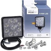 Hella Led-&Ccedil;alışma Farı S1500-12/24V - 1500Lm - Montaj/Vidalanmış - Hareketli Montaj Barı - Yakın Alan Aydınlatması - Kablo Uz
